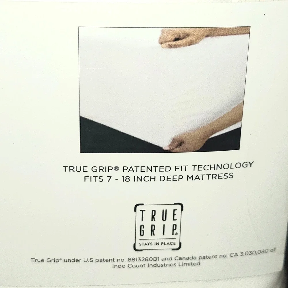 Color Sense Sheet Set King White 1200TC Cotton Rich 4pc True Grip Deep Pocket